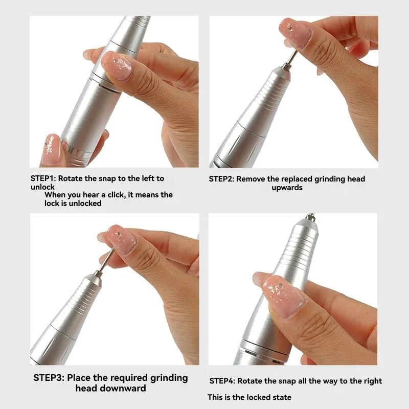 

Маникюрный аппарат A66Z V6, профессиональная фрезерная машинка для ногтей, портативная, с USB-зарядкой, 45000 об/мин