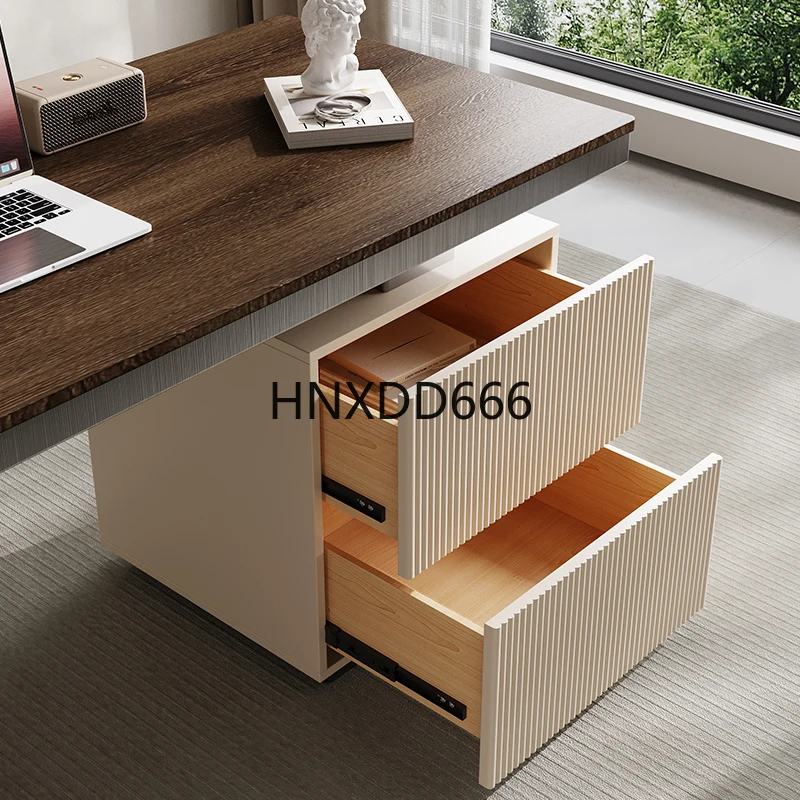 مكتب كمبيوتر للدراسة من الخشب الصلب للمنزل - أثاث المكاتب المنزلية #3