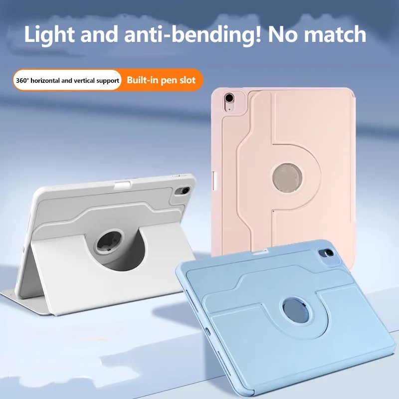 

Чехол для iPad Pro 13 2024 7th Air 11 13 6 5 4 3Pro 2 1 Pro 11 10th 10.9 10.2 9.7 Mini A17 Pro Mini 7 6 5 4 Кожаные вращающиеся чехлы