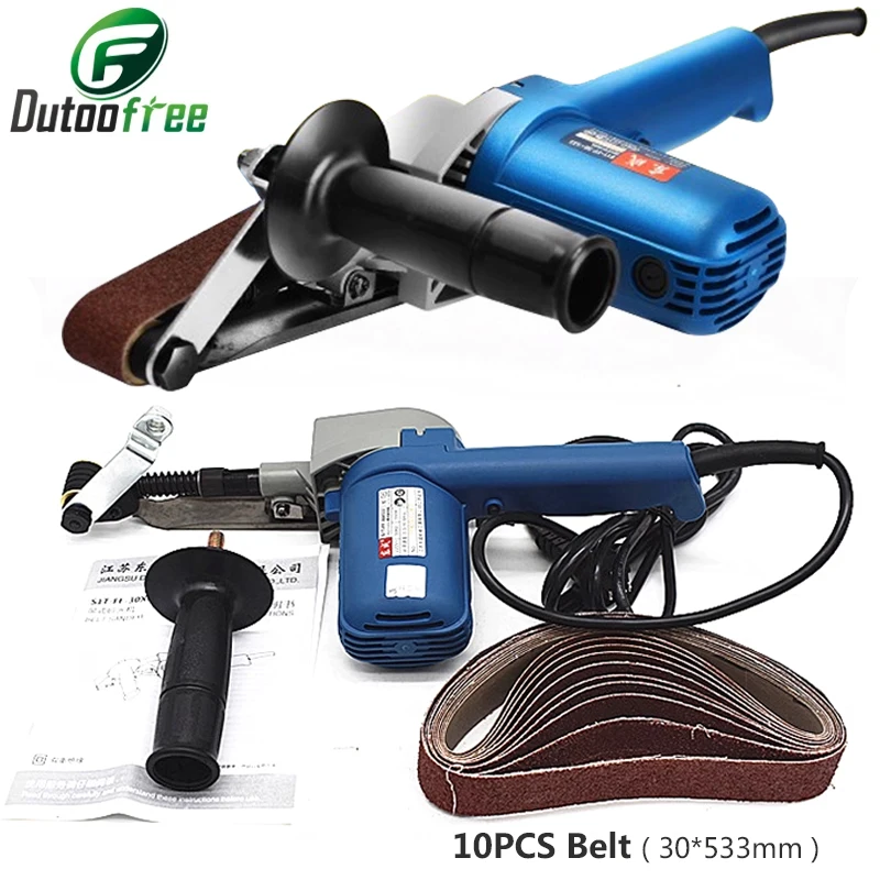 

220V 550W High Power Electric Belt Sander 30*533mm Buffing Sanders Woodworking 6 Speed Portable Belt Sanding Machine