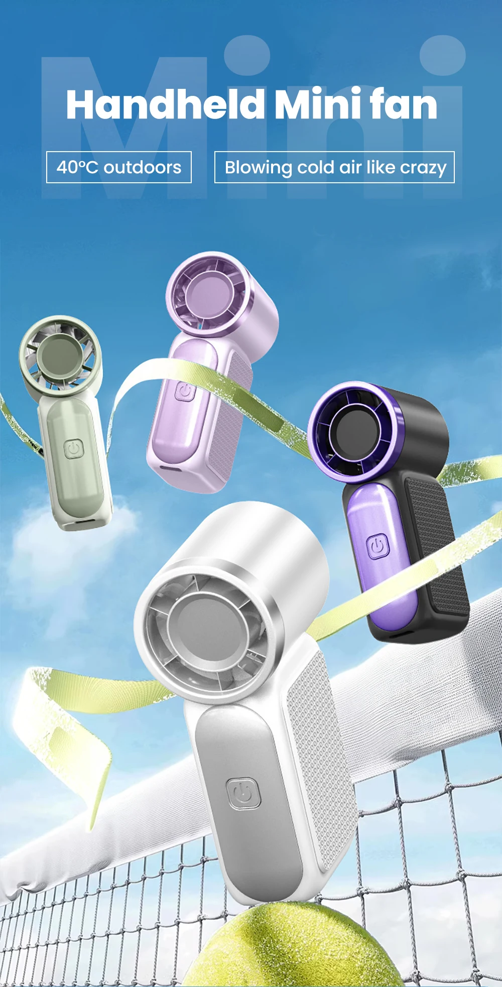 Portable Handheld Cooling Fan Usb Rechargeable Mini Personal Fan_voghion.com