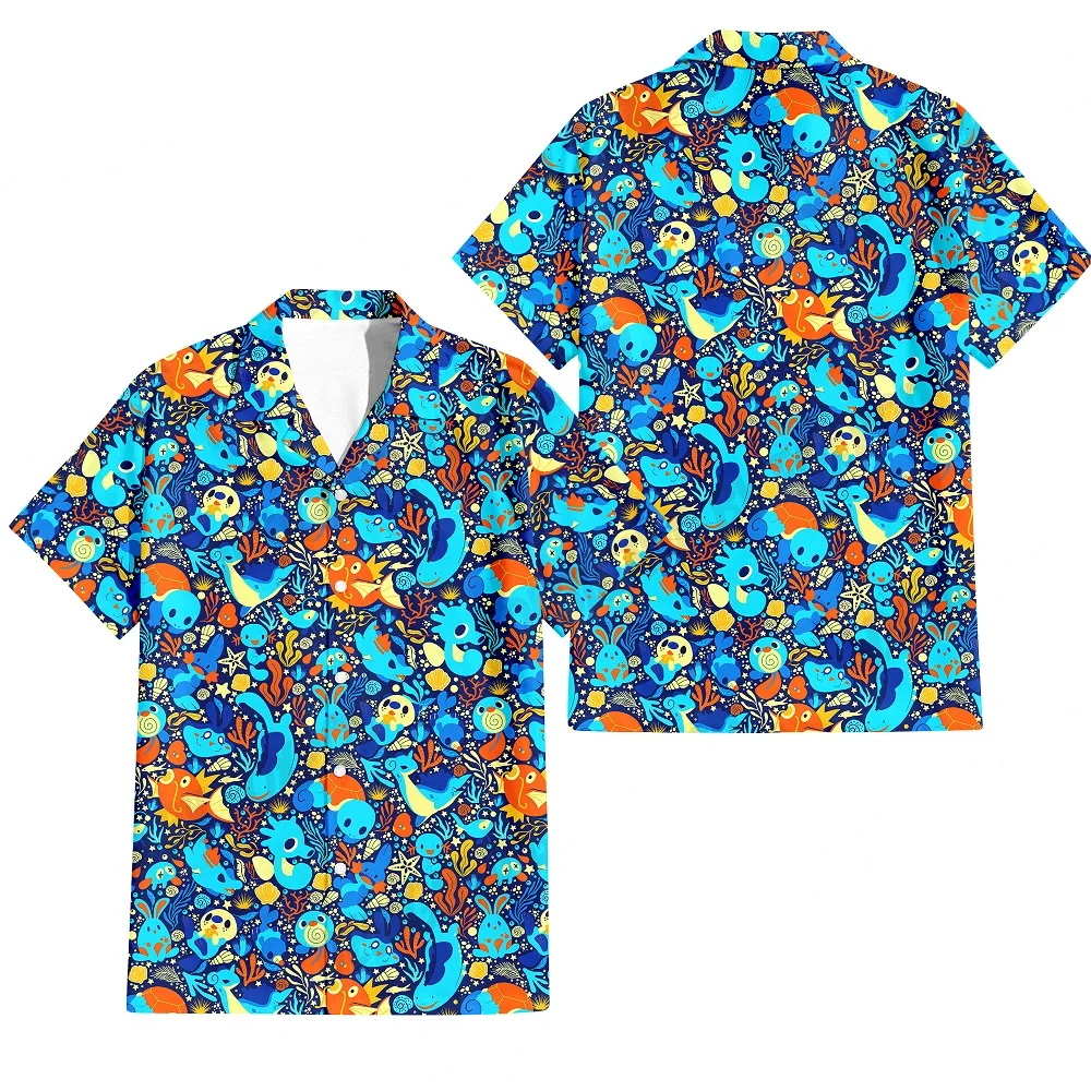 Summer Hawaii Funny Shirt For Men 3d Print Loose Hawaiian Beach Tops Casual Short Sleeve Lapel Blouse Streetwear Male Clothes