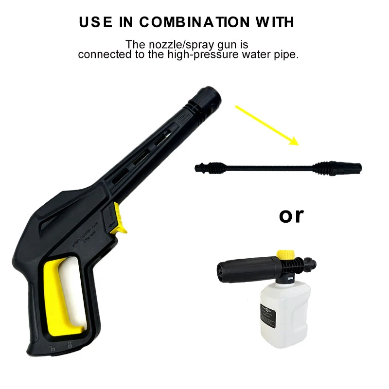 Universal Replacement High Pressure Washer Gun with Adjustable Extension Lance Multi-scene Cleaning Accessory