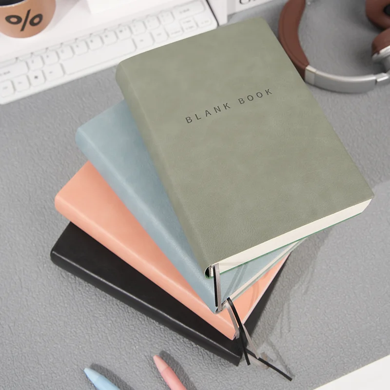 

Минималистичный блокнот формата А5 в мягкой обложке из искусственной кожи, 760 страниц с горизонтальными линиями, универсальный студенческий очень толстый блокнот