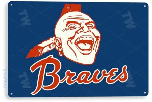 Letrero Metálico de los Atlanta Braves de la MLB, Decoración de Pared para Tienda, Bar, A259-Aluminio