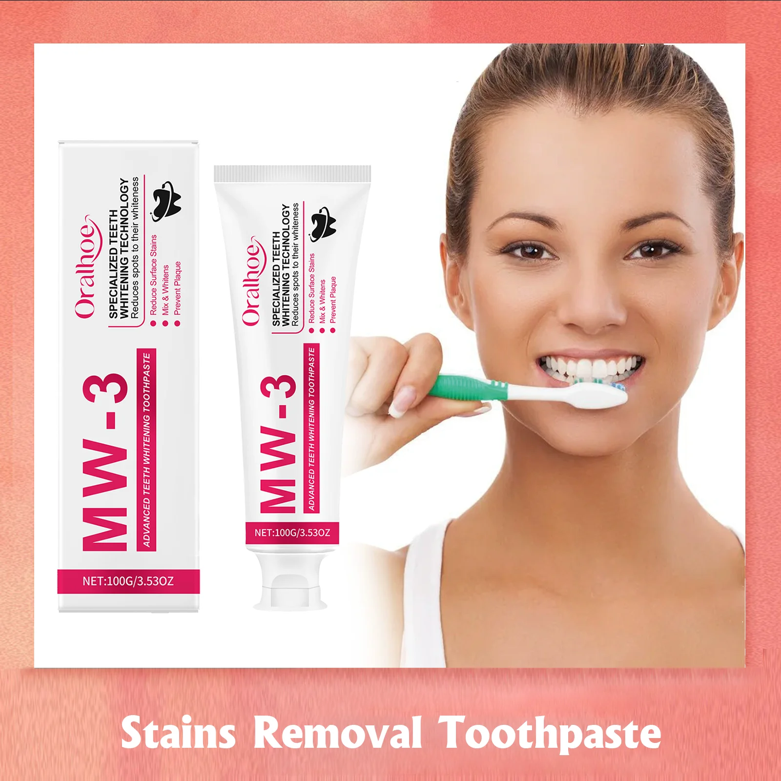 

Intensives Whitening Toothpaste Prevent Stain Plaque Teeth Whitener Refresh Breath Remove Tartar Gingival Protection Toothpaste