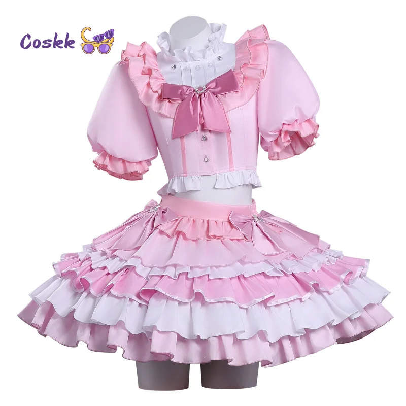 

Kaname Madoka Puella Magi Madoka Magica Cosplay Costume Girls Sweet Idol Stage Dress Uniform Halloween Carnival Party Outfit