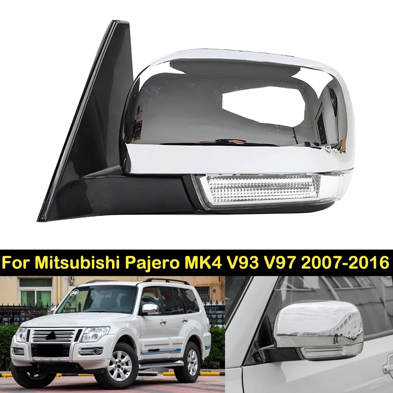 

DECHO For Mitsubishi Pajero MK4 V93 V97 2007-2016 Car Rearview Outer Side Mirror Assy Rear Veiw Mirror Side Mirror