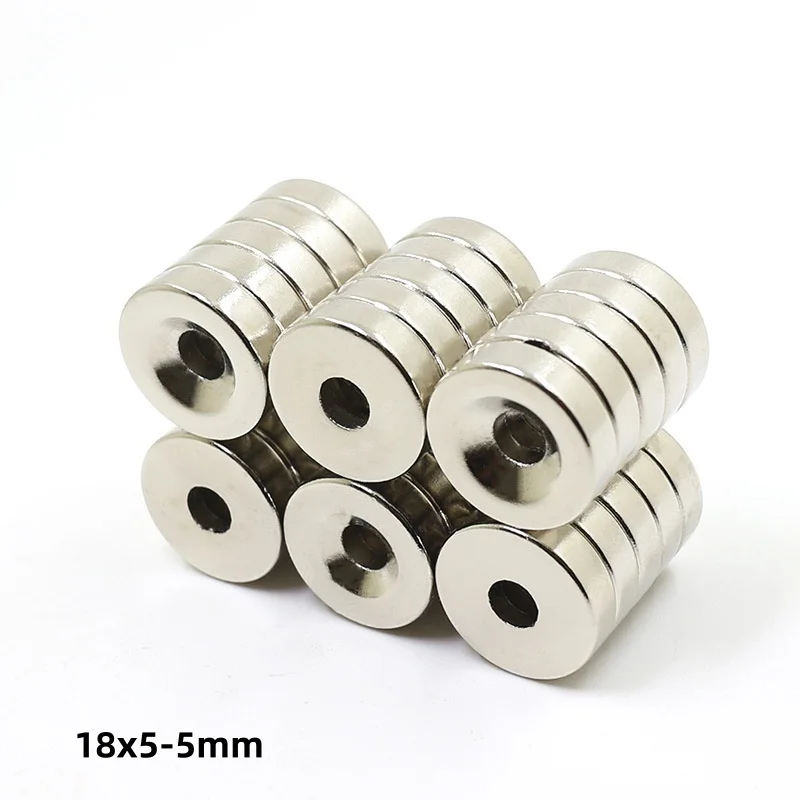 18x5-5 Powerful Magnets 18*5 mm Hole 5 mm For Home Refrigerators, Offices DIY 18x5-5mm Round Magnet 18*5-5