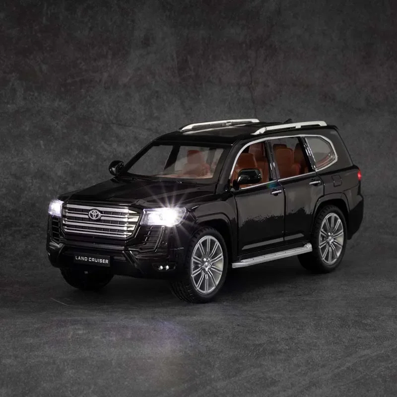 1:24 Legering Metalen Toyota LAND CRUISER LC300 SUV Model Auto Speelgoed Diecast Geluid En Licht Trek Speelgoed Voertuig Kinderen Geschenken Fashi