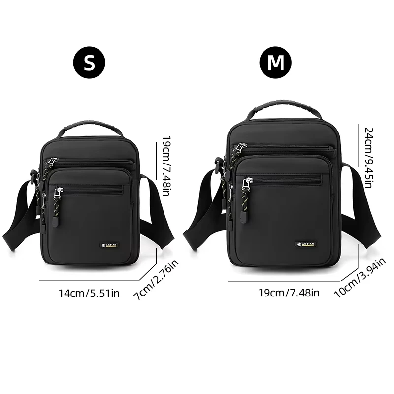 Herren-Umhängetasche, Camping, Wandern, lässig, leicht, Nylon-Umhängetasche für den täglichen Ausflug, Pendeln, kleine Outdoor-Sporthandtasche – Detail 1