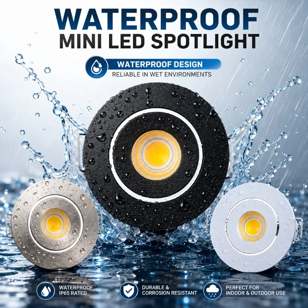 JOYINLED Mini LED Spotlights Dimmable 3W DC12V Recessed Ceiling Lamp 90-260V Jewelry Lighting Downlight for Cabinet Showcase