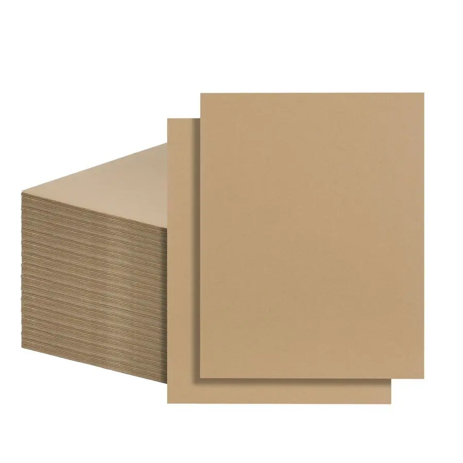 

100 Pack 11x14 Inch Corrugated Cardboard Sheets, 1.8mm Thick Brown Kraft Cardboard Backing, Bulk Flat Cardboard Inserts Filler P