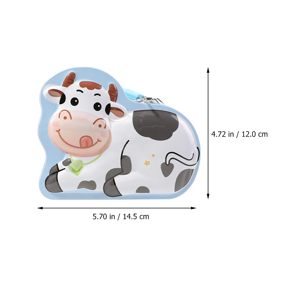 1pc Milch Kuh Sparschwein Weißblech Spardose Große Kapazität Münze Lagerung Kinder Sparen Jar Kinder Geschenk Dekorative Zinn spardose
