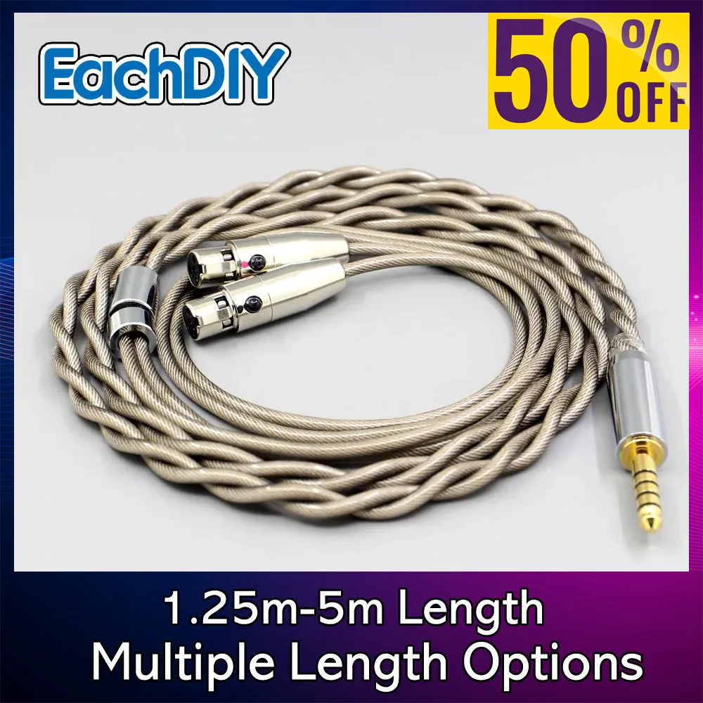 

7n Litz OCC посеребренный кабель для наушников Meze Empyrean Kennerton Thekk Vali Thror Type6 756 core 7834