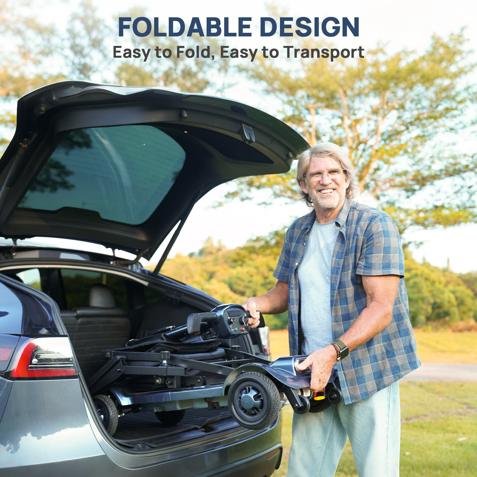 Foldable 4-Wheel Mobility Scoo - Folding Electric Scooter review and price