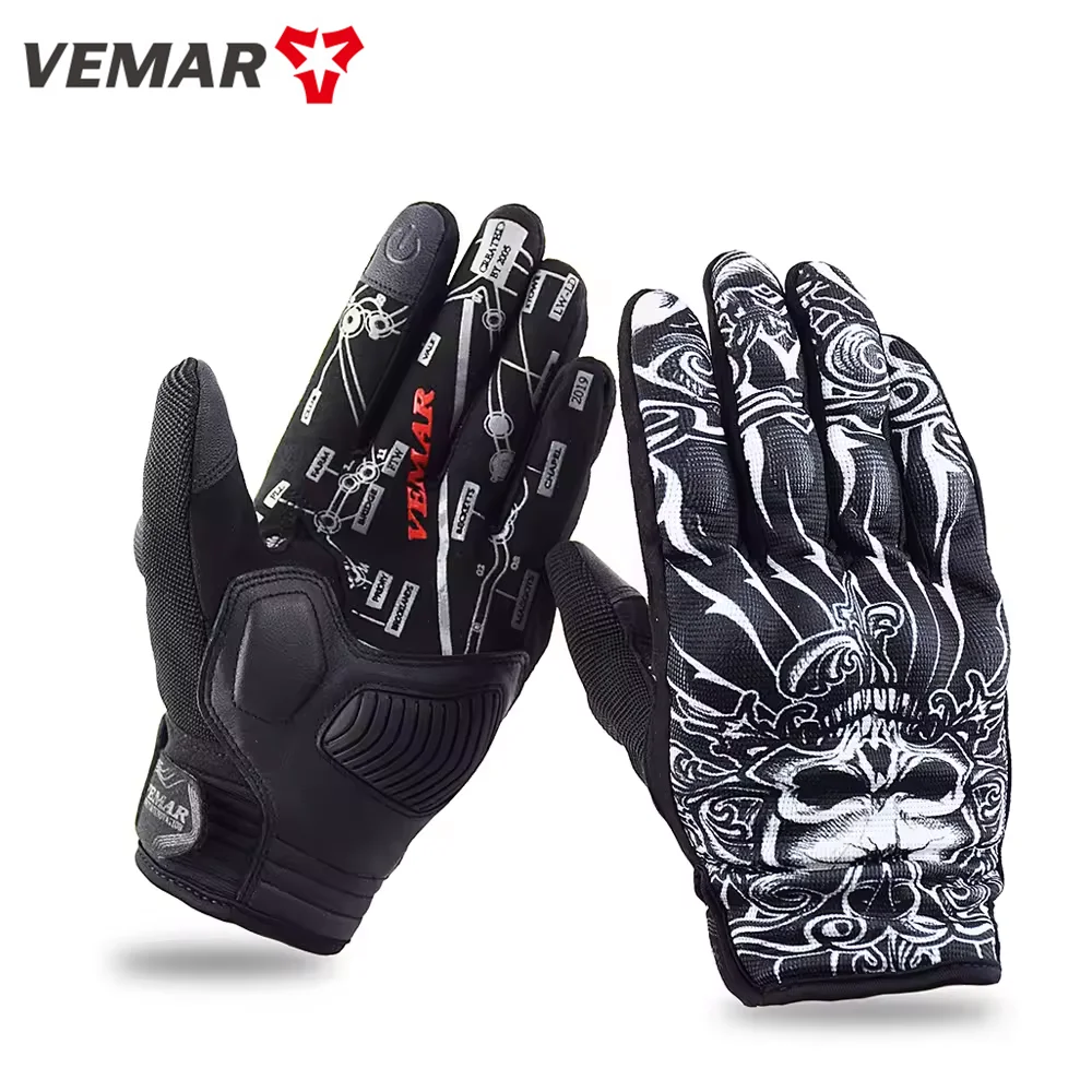 

VEMAR Motorcycle Gloves for Men and Women Touchscreen Motorbike Gloves for BMX ATV MTB Riding Cycling Unique patterns