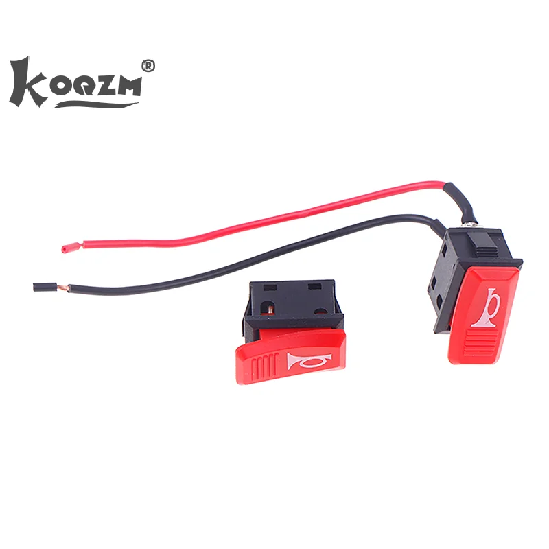 5PCS Horn Switch Car Button E-bike Motorcycle Horn Universal Momentary Push Rocker Switch Plastic 2 Pin Self-reset Red