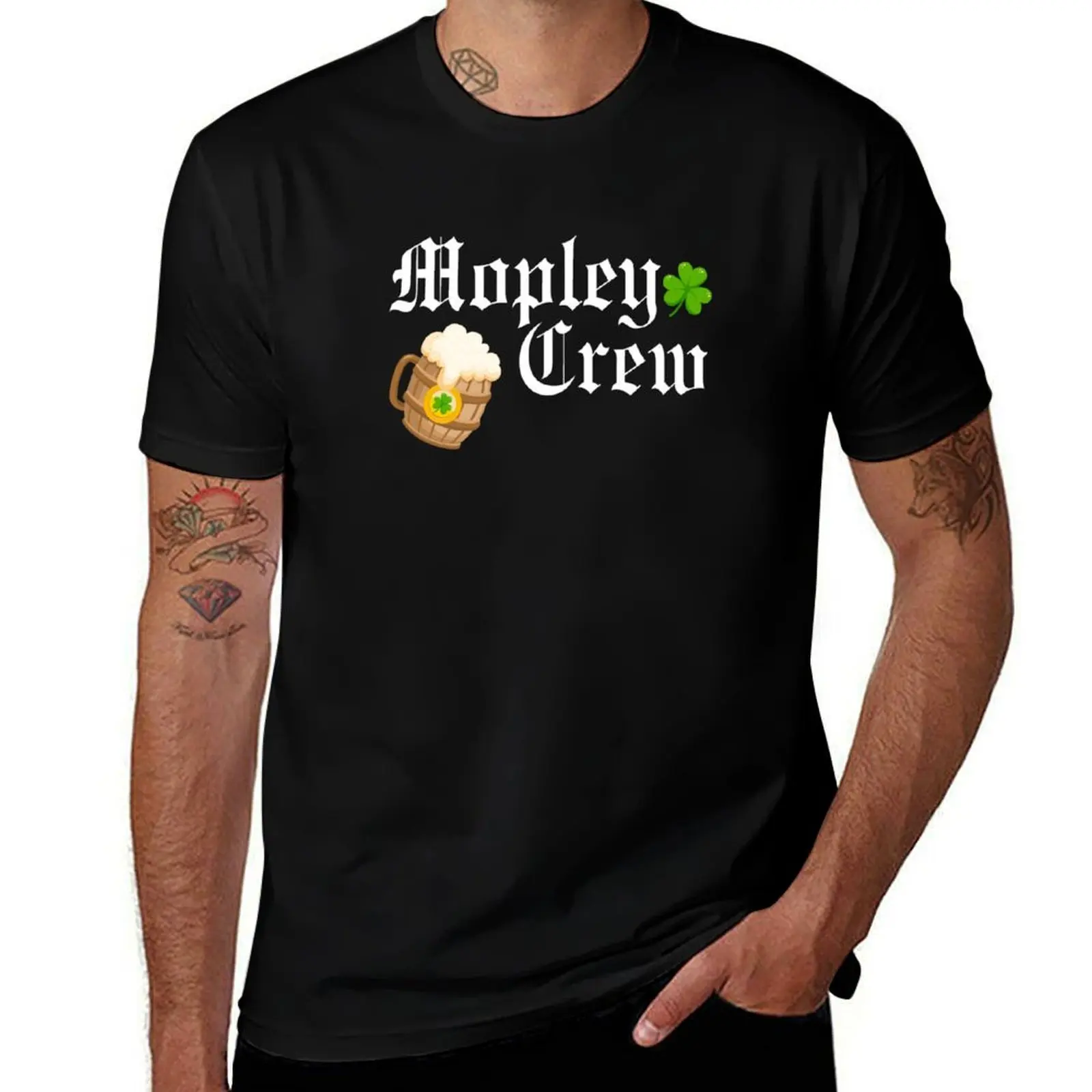 

Mopley Crew T-Shirt cotton man t-shirts street wear Anime t-shirt boys animal print funny t shirts for men