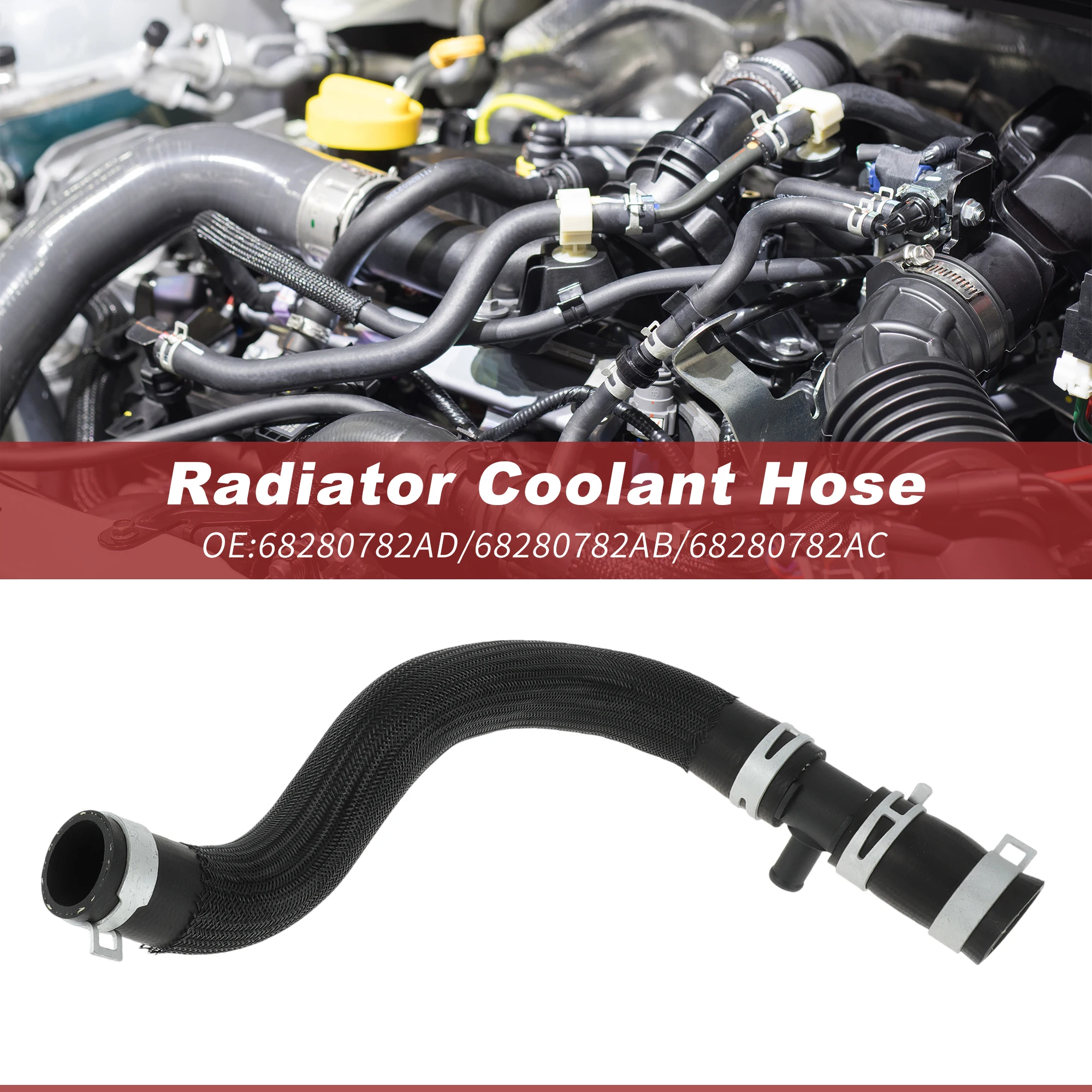 UXCELL エンジンラジエーターインレットホース ジープ グラディエーター 3.6L V6 2020-2025 HVAC ヒーターパイプ No.68280782AC ラジエーターコネクターホース