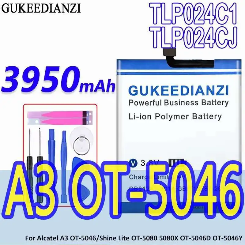 Аккумулятор мобильного телефона TLP024C1 TLP024CJ 3950 мАч для Alcatel A3 OT-5046 Shine Lite OT-5080 5080X OT-5046D OT-5046Y 5046D 5046Y