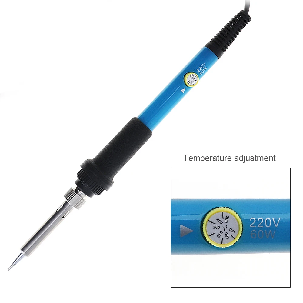 19pcs/set 110V 220V 60W Adjustable Temperature Electric Soldering Iron Kit Repair Hand Tools with Toolkit for Electric Welding