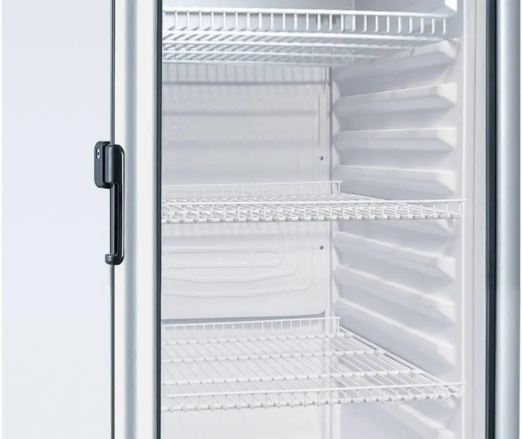 PRF65DX Glass Door Display Refrigerator 6.5 cu ft Commercial Beverage Cooler Merchandiser With Customizable Light