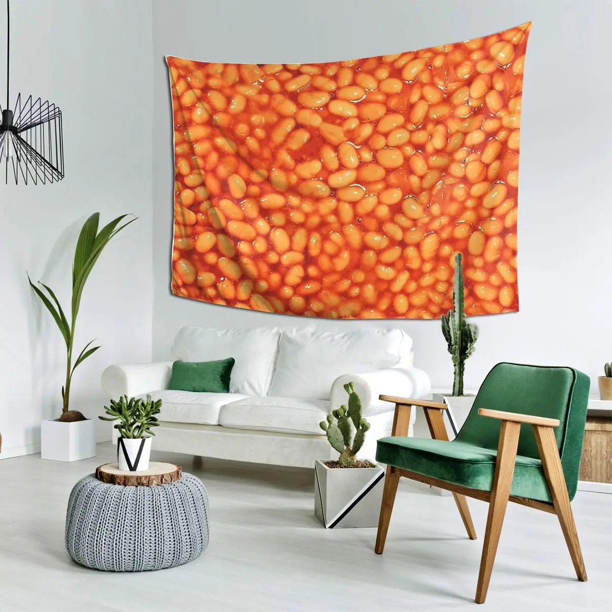 Beans In Things Pattern Tapestry Decor Art Aesthetic Tapestries for Living Room Bedroom Home Wall Cloth Wall Hanging