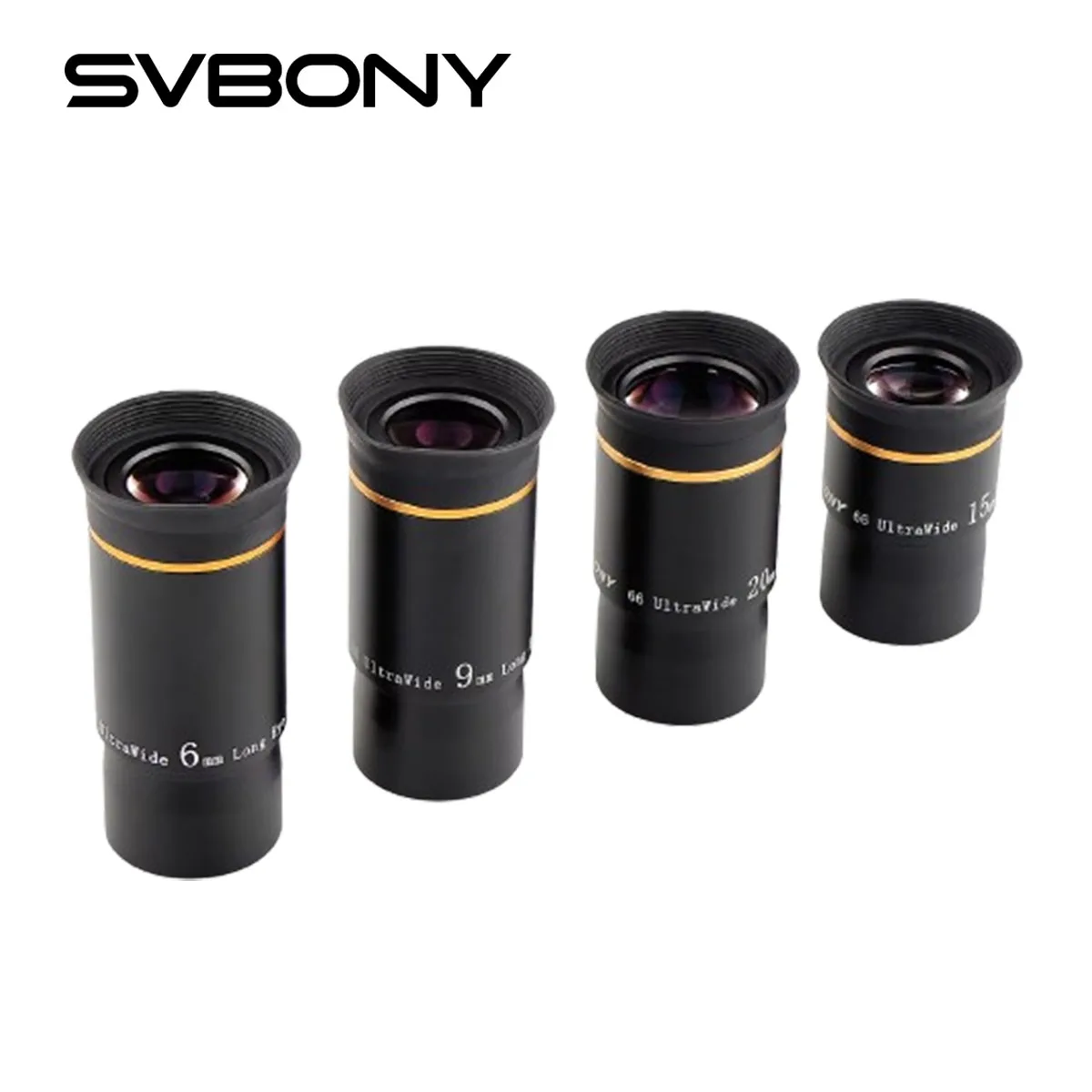 Svbony Astronomical Telescope Eyepiece 1.25inch 66 Degree UWA Eyepiece Set  Single 6/9/15/20mm Fully Multi-coated Lens