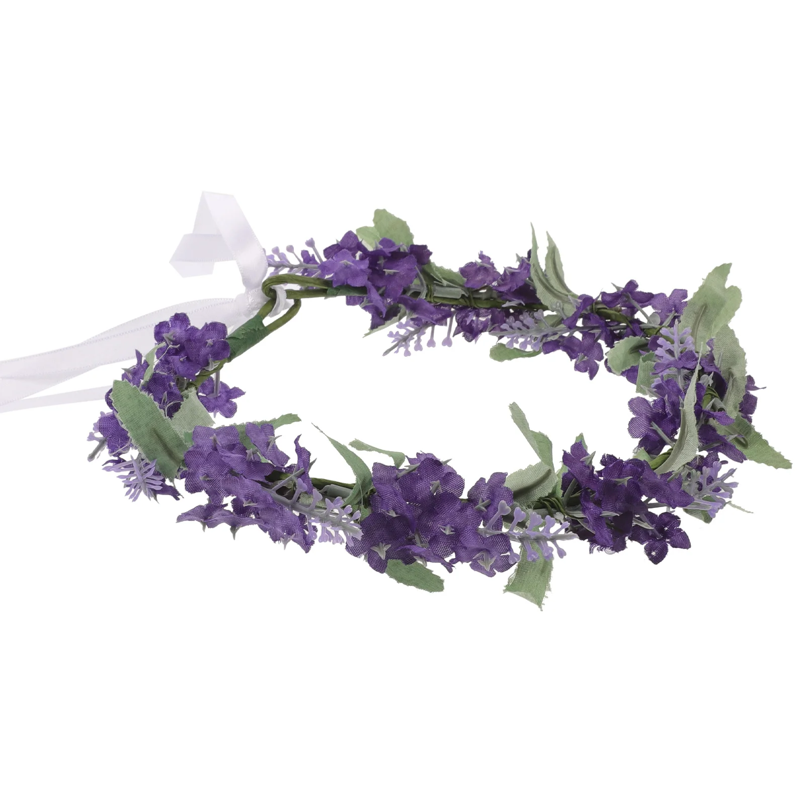 Flower Crown Wedding Hair Accessories Floral Headband The Flowers Headdress Violet Bride