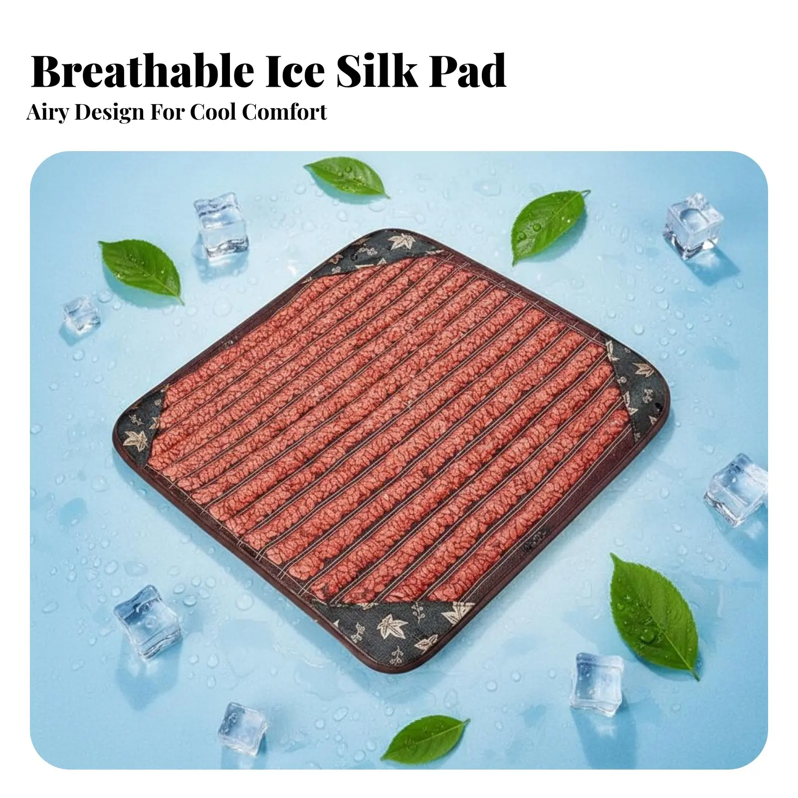 

3 Pieces 3-Piece Beaded Seat pad Set Breathable Automotive Accessory Cooling year-round for Commuters, Office Workers