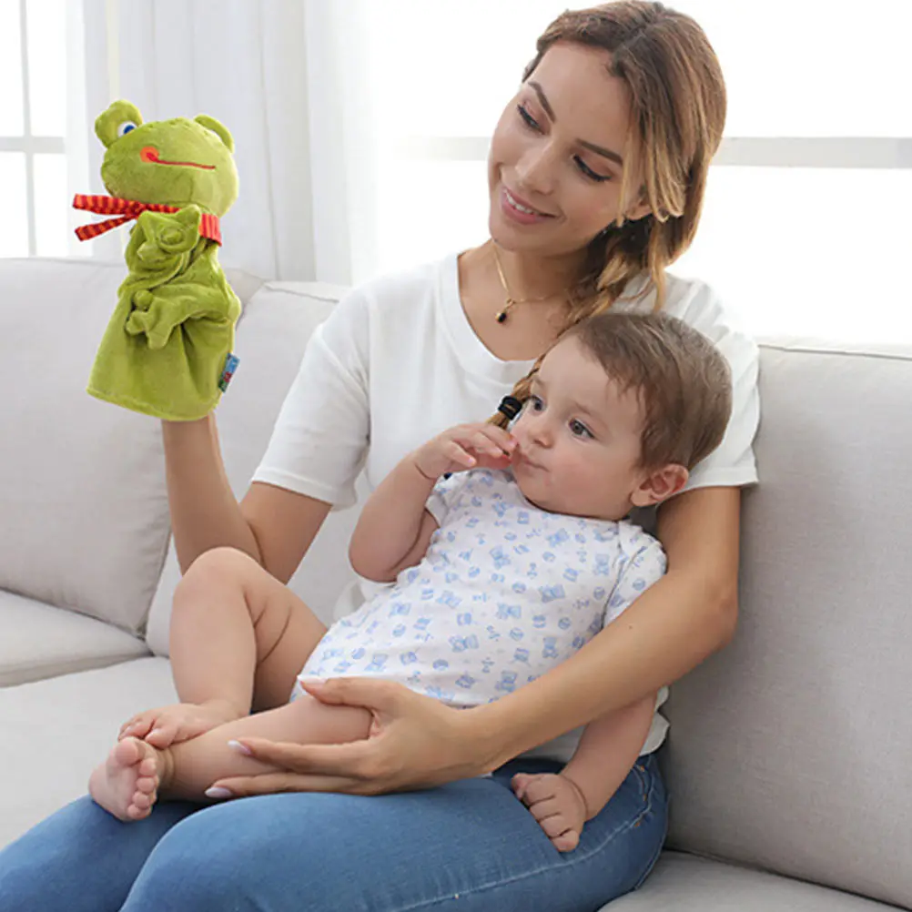 

2Pcs Hand Soft Material Interactive Hand Puppet Toy Kids Educational Plaything Baby Telling Gift