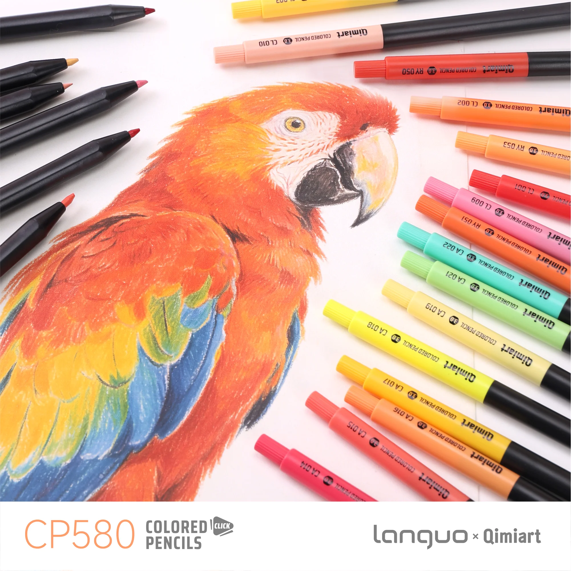 Languo 96/12 Farben Klick-Buntstifte Weiche Ölbasis 3,0mm Druckbleistifte für Kinder Büro Schule Kunstbedarf Schreibwaren – Detail 11