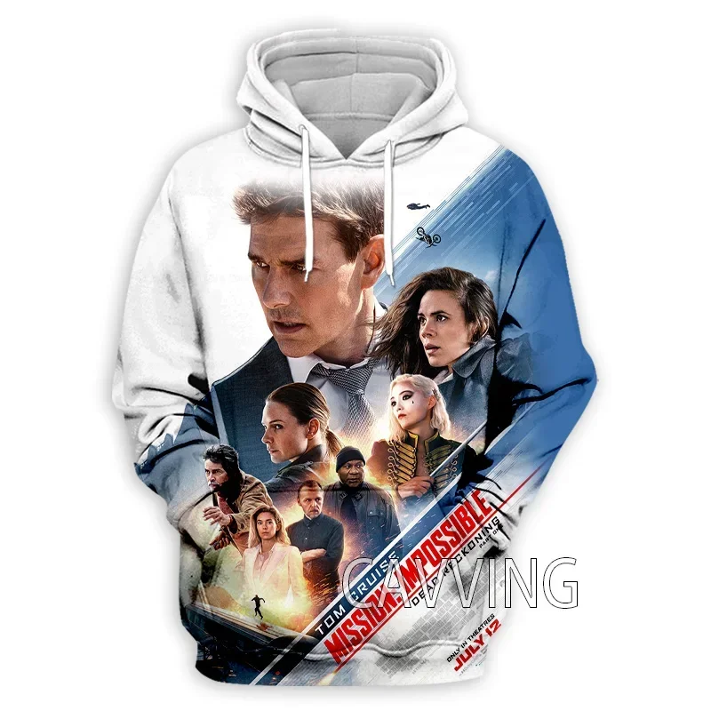 

New Fashion Mission：Impossible 7 Movie 3D Printed Clothes Streetwear Men Hoodies Sweatshirt Fashion Hoody Hooded Pullover Tops