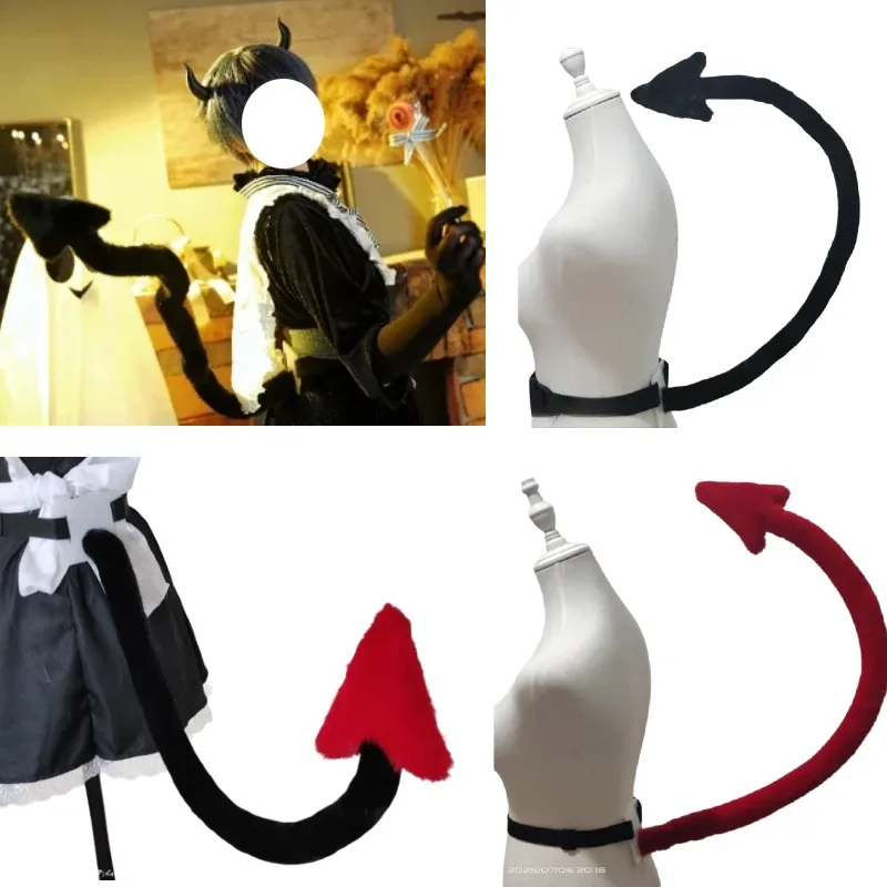 

80cm Halloween Devil Cosplay Furry Long Tails Dark Gothic Lolita Accessoreis Fursuit Tail Anime Role Play Party Props Unisex