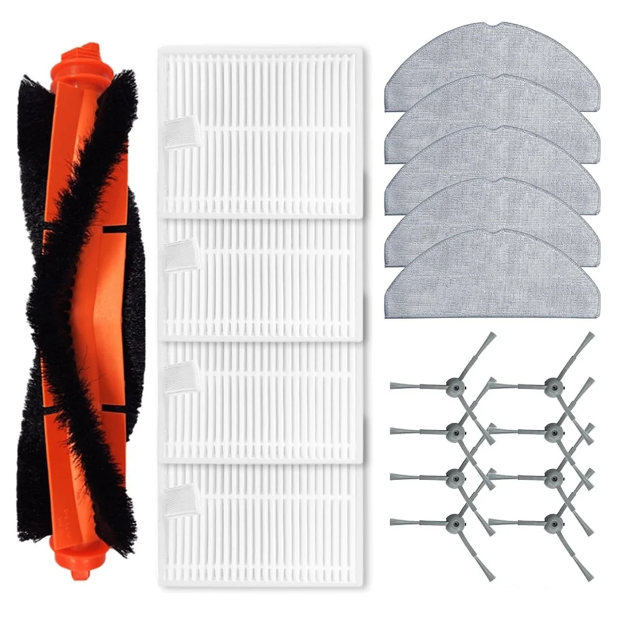 로봇 진공 청소기 메인 사이드 브러시 헤파 필터 걸레 천, Lubluelu L20, Honiture V8 Pro 교체 부품