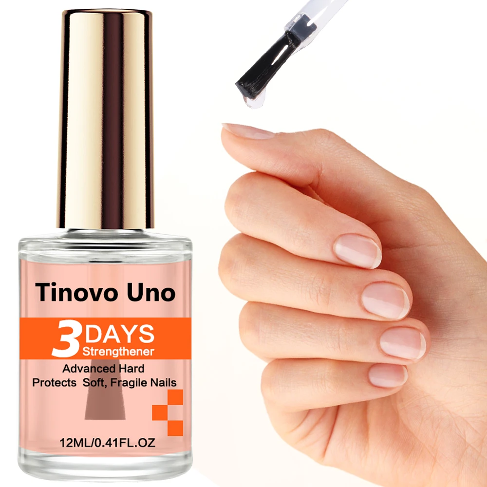 Tinovo uno 3 Tage Nagel verstärker Wachstum Keratin Pink starker Nagel härter Schutz für weiche dünne Nägel natürliche trockene Basis oben