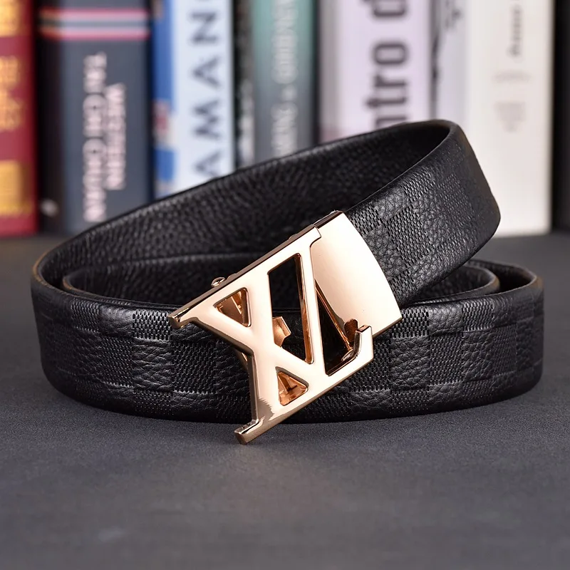 Men's belt luxury brand designer fashion automatic buckle men's jeans high-quality material belt men's pants belt holiday gift