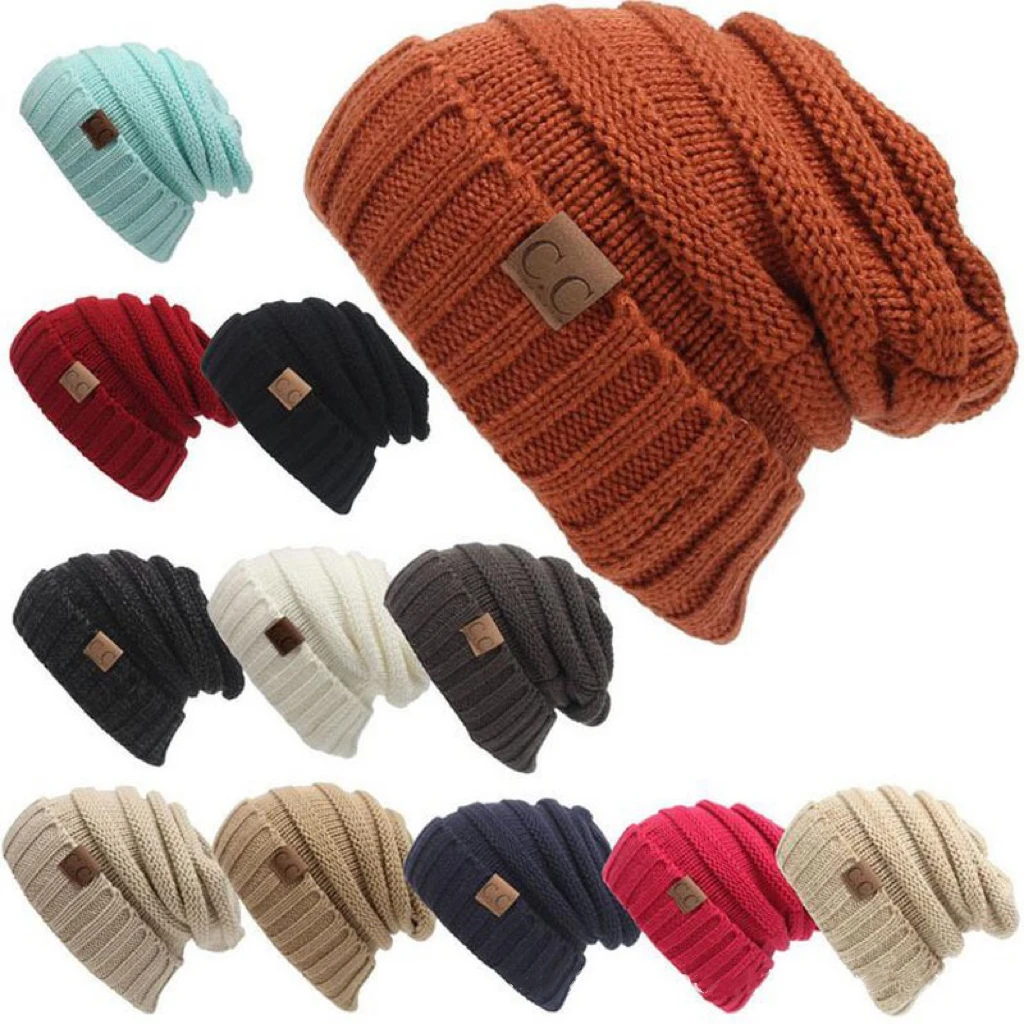 

Autumn and winter new knitted pullover hat hot style warm curled hat for men and women outdoor cold-proof hat