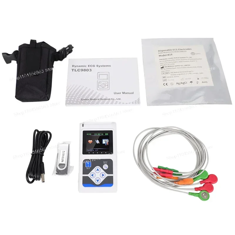 

"CONTEC TLC9803 Holter Monitor - Portable ECG Recorder for Home Health Tracking"