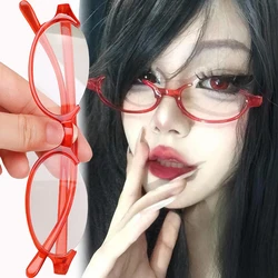 Personagem de anime kamishiro rize cosplay óculos vermelhos akemi homura role play meia armação óculos sem lente acessórios eyewear