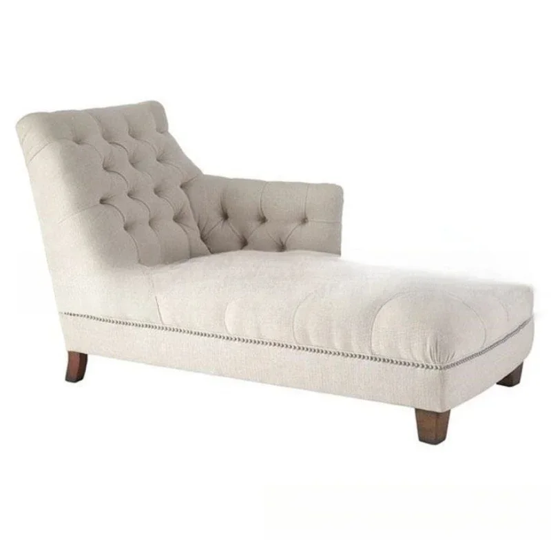

American concubine chair furniture retro and old fabric buckle soft bag single concubine couch beauty couch sofa chair