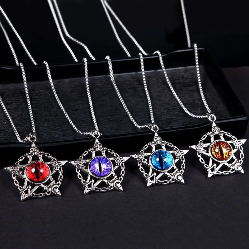 Men's and Women's Trendy Versatile Brother Pendant Personalized Fluorescent Jewelry Trendy Men's Eye Jewelry Accessories Gift