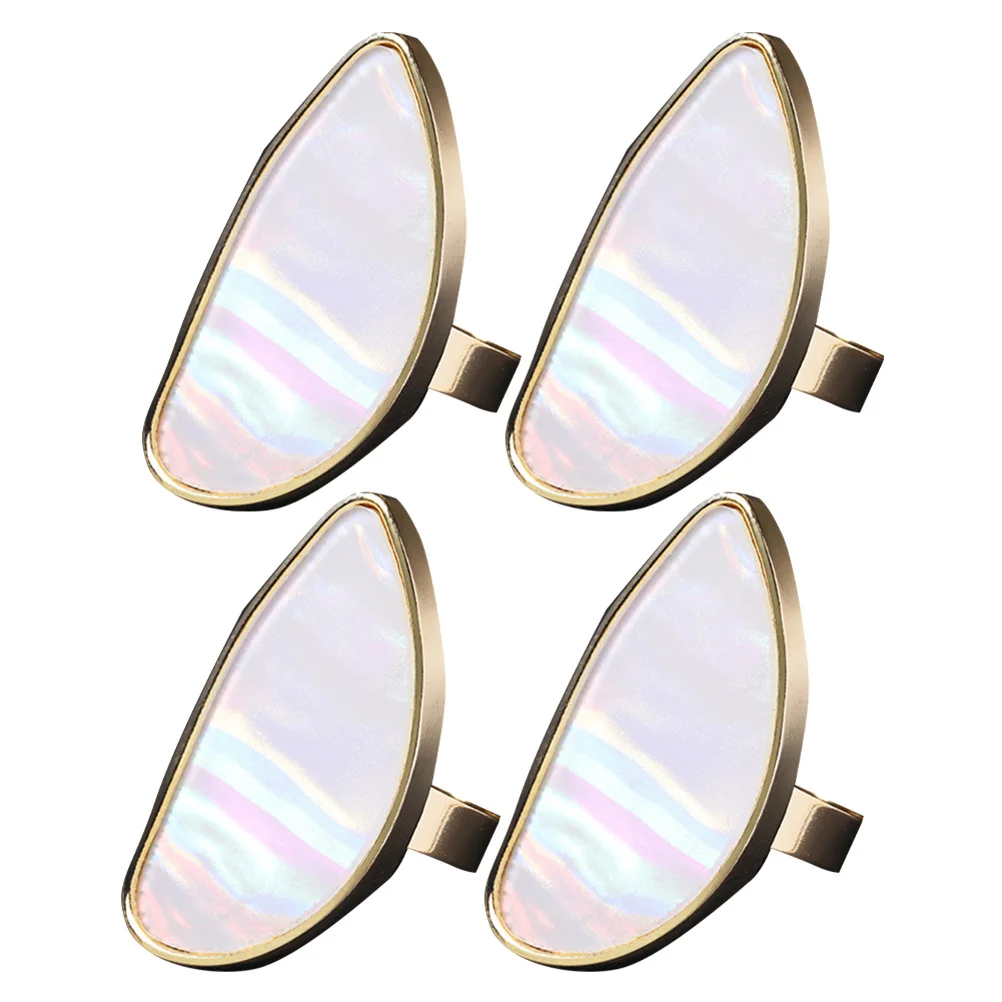 

4pcs Nail Art Palette Ring Premium Mixing Tray Manicure Display Plate For Pigments Foundation Lips Color Creative Props