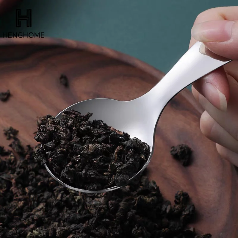 For Kitchen Accessories Salt Spoon Mini Sugar Spice Spoons Short Handle Round Head Stainless Steel Spoon Tea Coffee Scoop Spoons