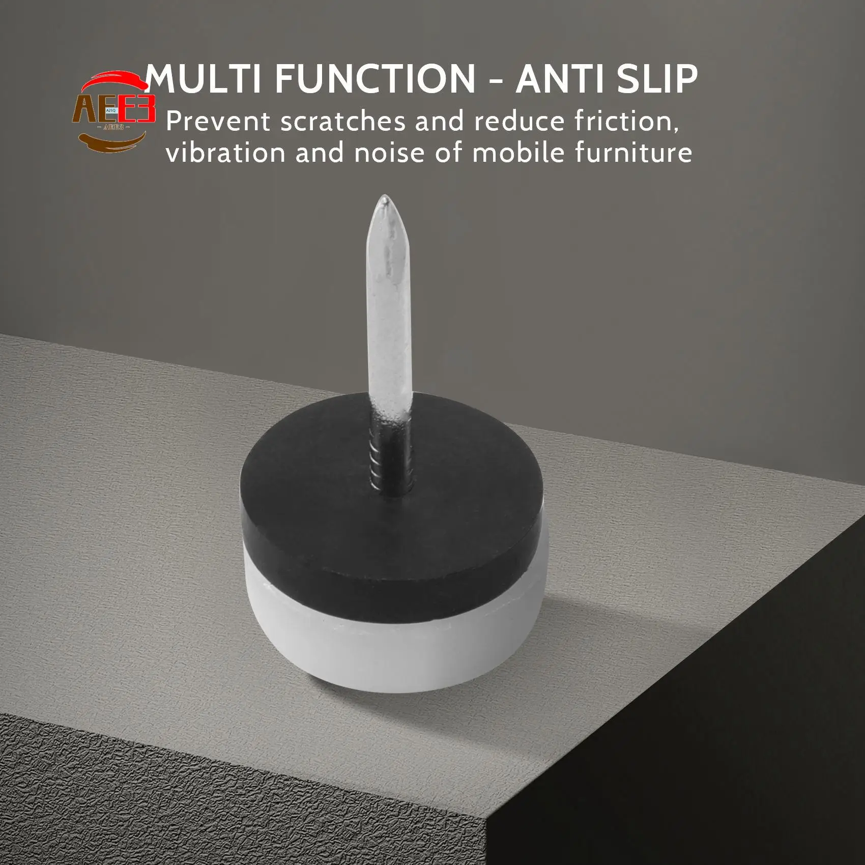 

AEE3-40 шт. утолщенные мебельные направляющие, нейлоновый слайдер с гвоздями, защита для пола для деревянных ножек стула, стола, дивана (18 мм или 0,