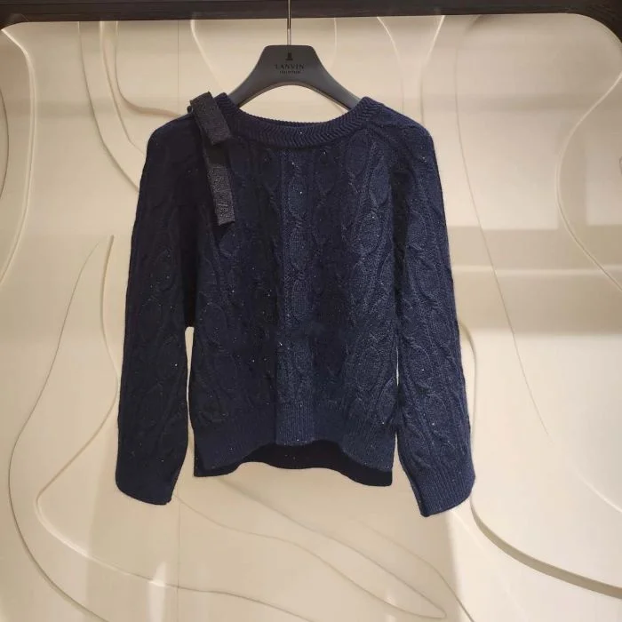 

Loose Knitted Sweater Winter Ele Charm Mixed Yarn Twist Soft Bulkin Overhead Knitted Sweater Korean Sle 536