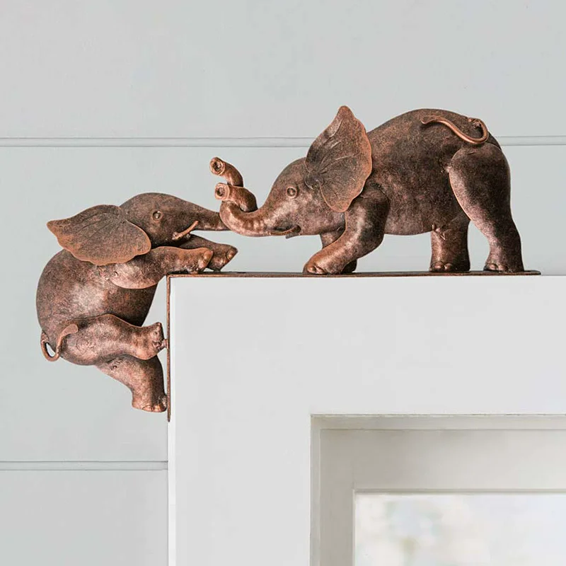 

1pairs Mini Creative Modern Decor Animal Resin Elephant Statues & Figurines Sculpture Living Room Table Ornaments Crafts