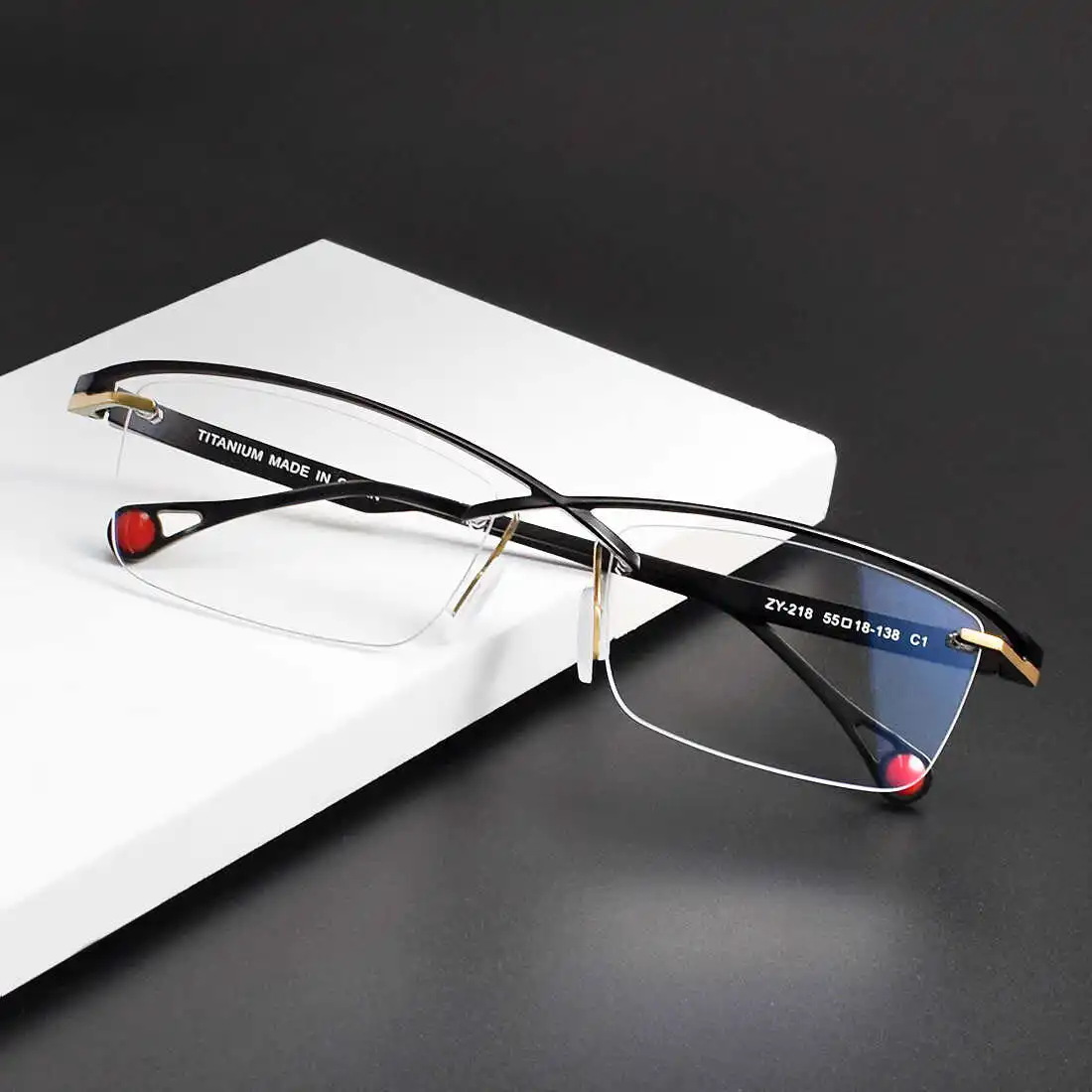 pure-titanium-semi-rimmed-glasses-frame-busin-anti-blue-light-suitable-for-near-sighted-and-presbyopia-prescription