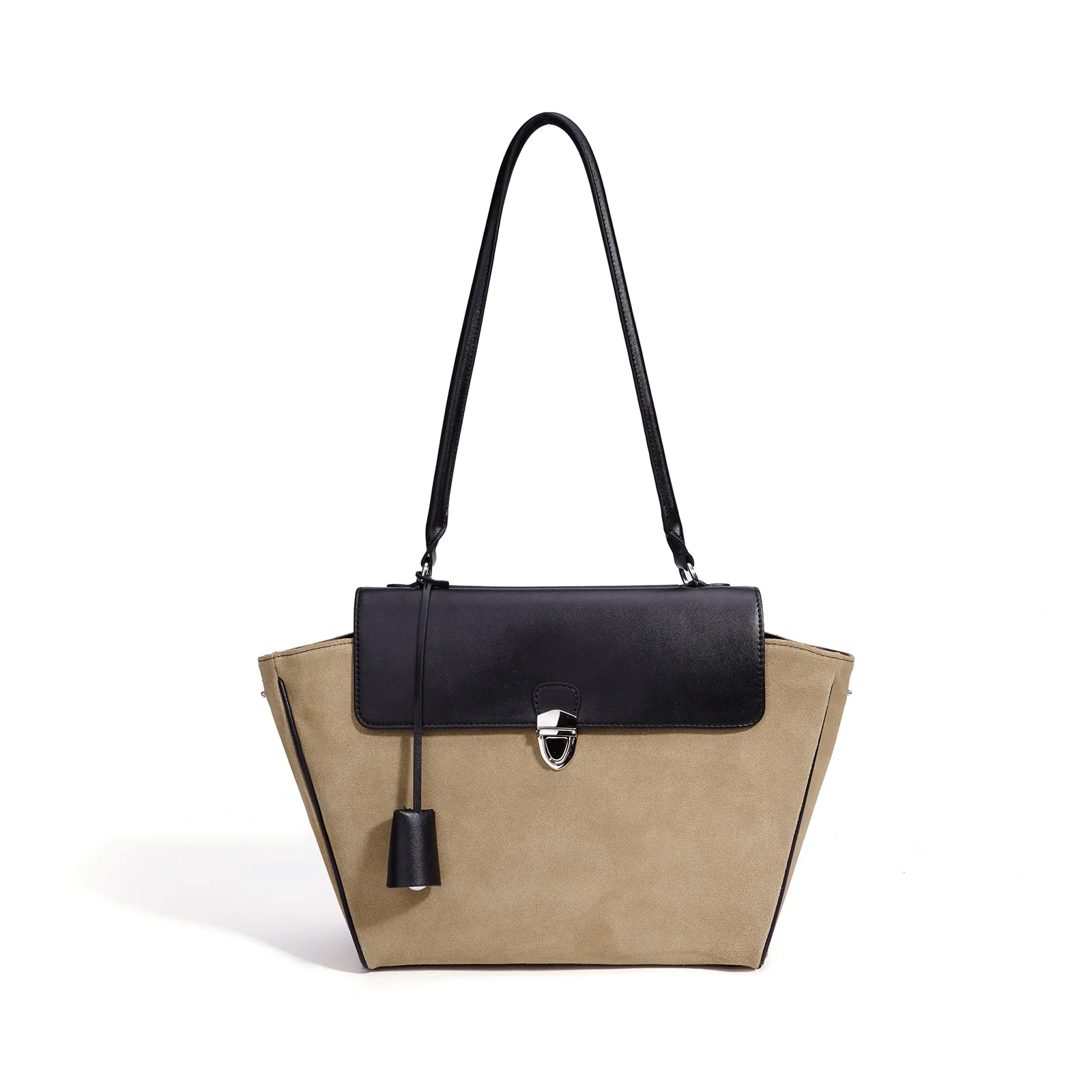 Korean-style Niche-design Genuine Leather Shoulder Bag Large-capacity Commuter Underarm Bag Suede Premium Women's Crossbody Bag